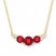 Lab-Created Ruby Necklace Diamond Accents 10K Yellow Gold