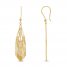 Tiered Bead Dangle Earrings 14K Yellow Gold