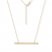 Balance Bar Necklace 14K Yellow Gold 16-18" Adjustable Length