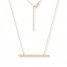 Balance Bar Necklace 14K Yellow Gold 16-18" Adjustable Length