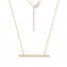 Balance Bar Necklace 14K Yellow Gold 16-18" Adjustable Length