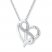 Heart & Infinity Necklace 1/20 ct tw Diamonds Sterling Silver