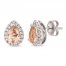 Le Vian Morganite & Diamond Earrings 1/4 ct tw 14K Vanilla Gold