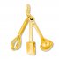 Cooking Utensils Charm 14K Yellow Gold