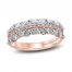 Monique Lhuillier Bliss Diamond Wedding Band 1-1/4 ct tw Round & Marquise-cut 18K Rose Gold