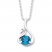 Blue Topaz Swan Necklace Lab-Created Sapphire Sterling Silver