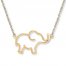 Elephant Necklace 10K Yellow Gold