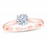 First Light Diamond Solitaire Engagement Ring 1/2 ct tw Round-cut 14K Rose Gold