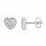 Diamond Heart Earrings 1/4 ct tw 10K White Gold