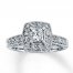 Previously Owned Diamond Engagement Ring 1 ct tw Princess-cut 14K White Gold