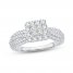 Multi-Diamond Engagement Ring 1 ct tw Princess/Round 14K White Gold