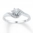 Diamond Promise Ring 1/6 ct tw Round-cut 10K White Gold