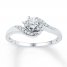 Diamond Promise Ring 1/6 ct tw Round-cut 10K White Gold