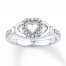 Claddagh Ring 1/8 ct tw Diamonds Sterling Silver