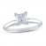 Diamond Solitaire Engagement Ring 1/2 ct tw Princess-cut 10K White Gold