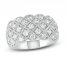 Diamond Checker Ring 1 ct tw Round-cut 10K White Gold
