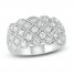 Diamond Checker Ring 1 ct tw Round-cut 10K White Gold