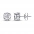 Diamond Earrings 1/4 ct tw Round-cut 10K White Gold