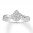 Diamond Fashion Ring 1/4 Carat tw 10K White Gold