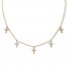 Diamond Cross Choker Necklace 1/5 ct tw 10K Yellow Gold Adj.