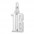 Number 16 Charm Sterling Silver