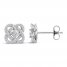 Center of Me Diamond Stud Earrings 1/5 ct tw 10K White Gold