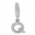 True Definition Letter Q Initial Charm 1/15 ct tw Diamonds Sterling Silver