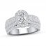 Certified Diamond Engagement Ring 1-3/8 ct tw 14K White Gold