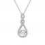 Lab-Created White Sapphire Necklace in Sterling Silver