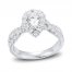 Diamond Engagement Ring 1-1/2 ct tw Pear/Round 18K White Gold