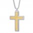 Cross Necklace Yellow Ion-Plated Stainless Steel 24"