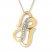 Heart/Infinity Necklace Diamond Accents 10K Yellow Gold