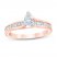 Diamond Engagement Ring 1 ct tw Pear/Princess 14K Rose Gold