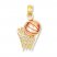 Basketball & Hoop Charm 14K Two-Tone Gold