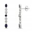 Lab-Created Blue Sapphire & Lab-Created White Sapphire Drop Earrings Sterling Silver
