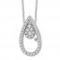 Convertibilities Diamond Necklace 1/4 cttw Round 10K White Gold