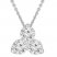 3-Stone Diamond Necklace 1/2 ct tw Round-cut 10K White Gold