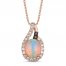 Le Vian Opal Necklace 1/4 ct tw Diamonds 14K Strawberry Gold 18"