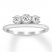 Three-Stone Diamond Ring 1/4 ct tw Round-cut Sterling Silver