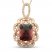 Le Vian Creme Brulee Rhodolite Necklace 1/2 ct tw Diamonds 14K Strawberry Gold 20"