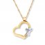 Angel Heart Necklace 14K Two-Tone Gold