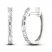 Diamond Hoop Earrings 1/4 ct tw Baguette-cut 10K White Gold