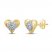 Diamond Heart Earrings 1/4 ct tw 10K Yellow Gold