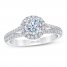 First Light Diamond Engagement Ring 1 ct tw 14K White Gold