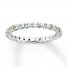 Stackable Peridot Ring 1/20 ct tw Diamonds Sterling Silver