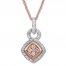 Diamond Necklace 1/5 ct tw 10K Rose Gold