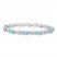 Blue Topaz Bracelet Diamond Accents Sterling Silver