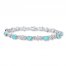 Blue Topaz Bracelet Diamond Accents Sterling Silver