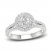 Diamond Engagement Ring 1-1/5 ct tw Round-cut 18K White Gold