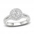 Diamond Engagement Ring 1-1/5 ct tw Round-cut 18K White Gold